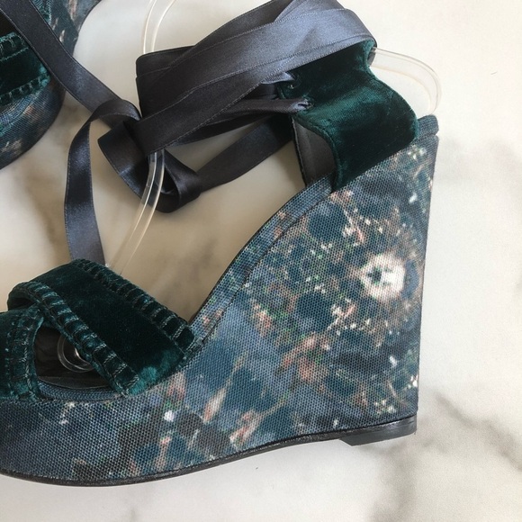 Theodora & Callum Biarritz Velvet Lace-Up Sandal - Picture 10 of 13